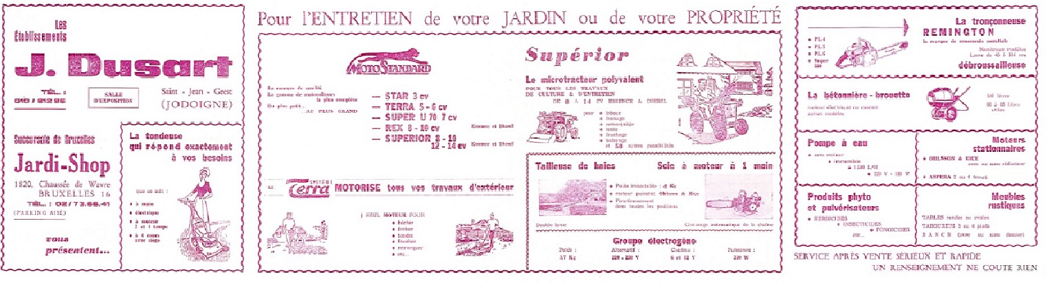 Extrait journal jardin Dusart 1960