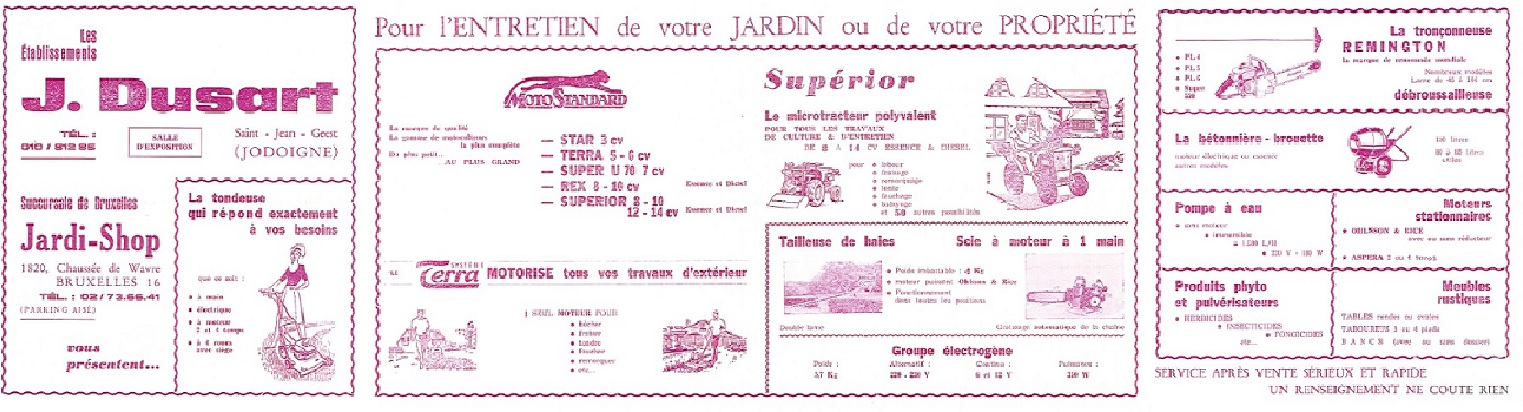 Extrait journal jardin Dusart 1960